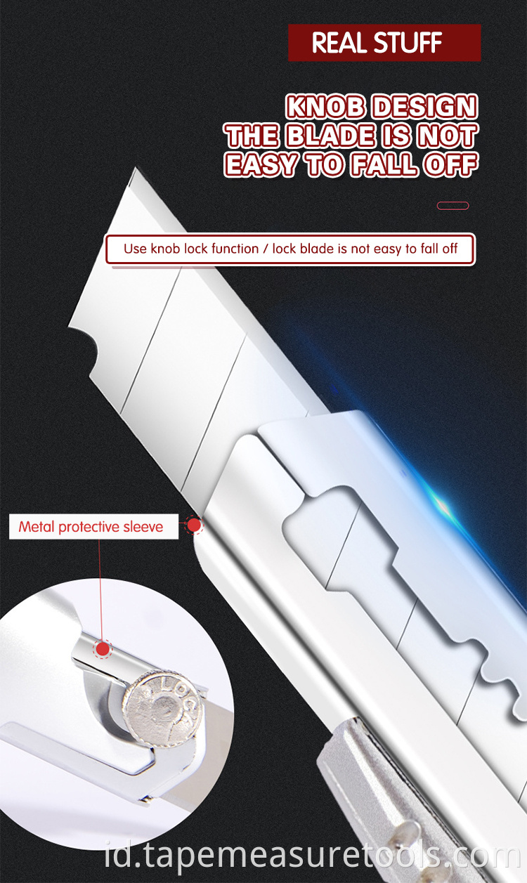 Tugas Berat Besar Lima Meledak 201 Pisau Utilitas 18mm Wallpaper Knife Tanam Paper Knife Cutter